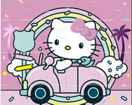 Hello Kitty car jigsaw cicás HTML5 játék
